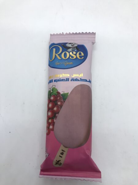 ايس كريم Rose بنكهة العنب الأحمر